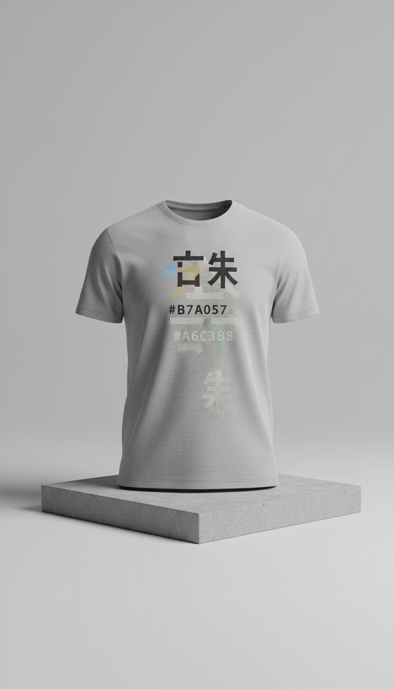 Stone Grey Japanese Typography Tee