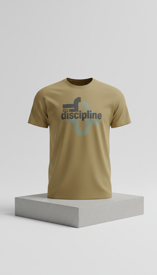 Muted Gold Discipline Motif Tee